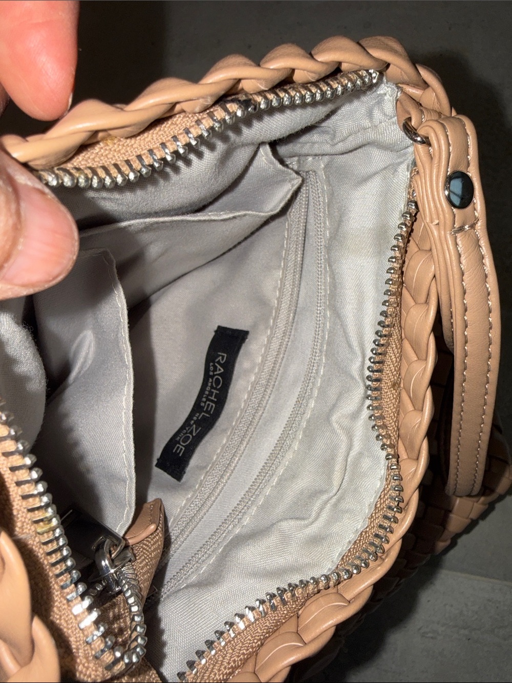 Rachel Zoe Woven Hobo Shoulder Bag in Tan - Picture 6 of 6